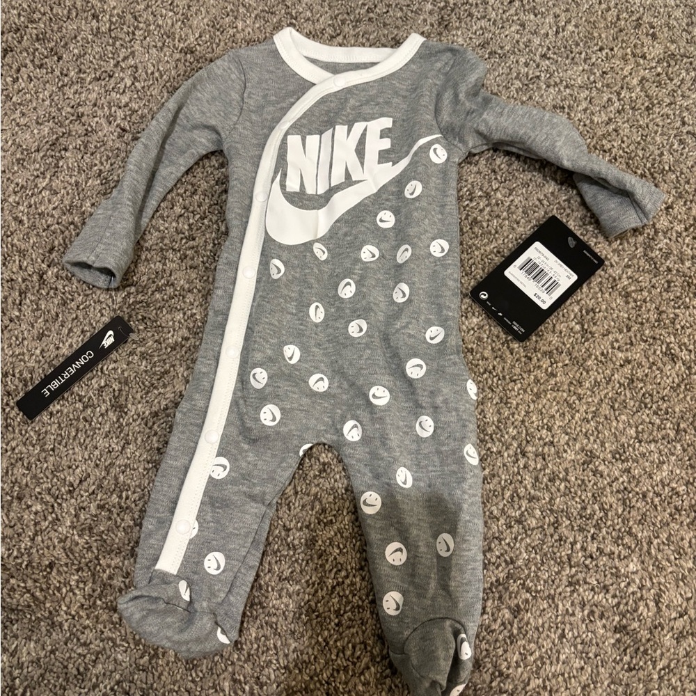 Nike Gray Baby One Piece